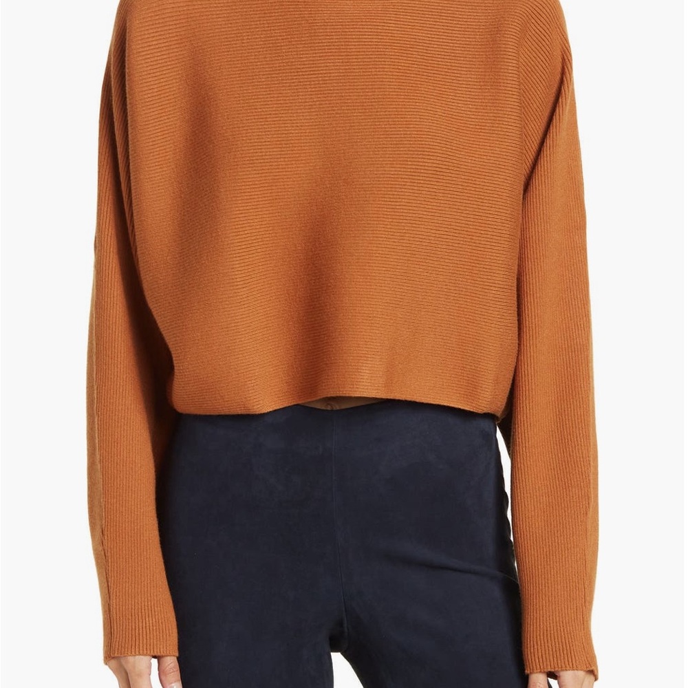 Mustard Ribbed Knit Dolman Sleeve Sweater